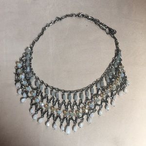 Light Blue + Slate Gray Statement Necklace